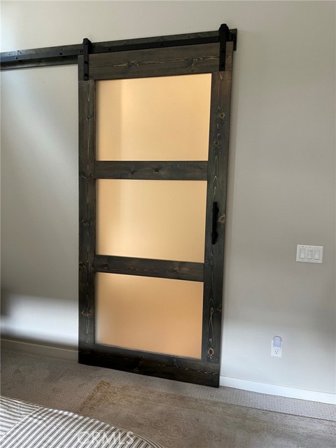 Upgraded barn door for Main bedroom