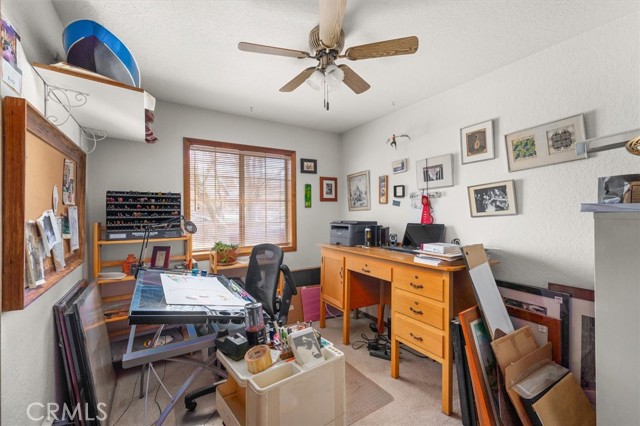 3rd Bedroom or Home Office Ceiling Fan & wood touches