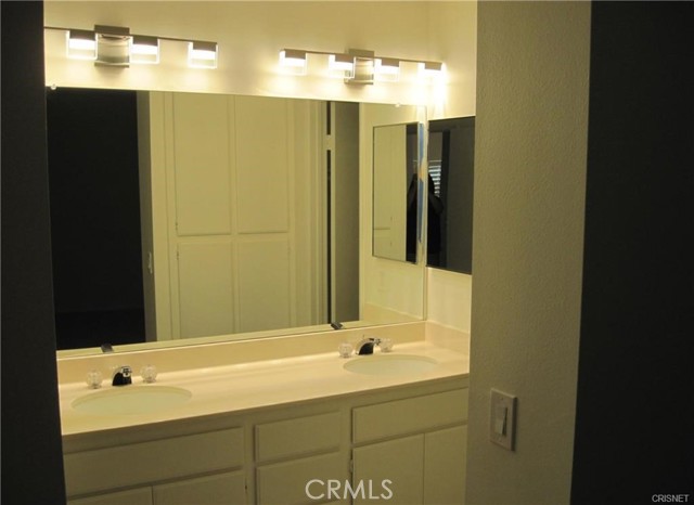 Master bathroom with double sinks