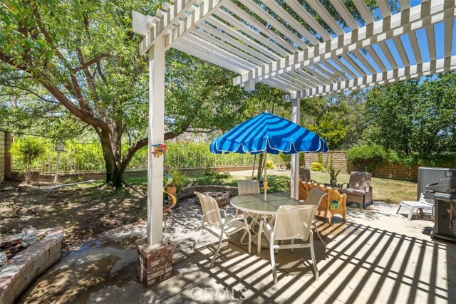 Ample sized covered patio