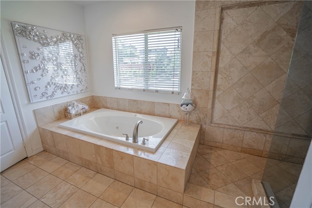 Owner's Bathroom with Jacuzzi Tub and Custom Shower