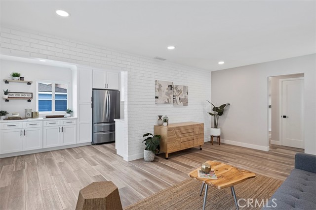 Family room facing kitchen