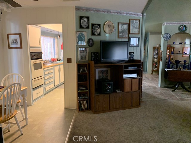 Dining room next to living room