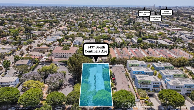 2437 Centinela Avenue Santa Monica, California Opportunity knocks!!! Developers' & Investors' dream. Do not miss your chance to own a one-of-a-kind property in one of SoCal's most desirable cities, Santa Monica. This unique lot is 17,830 Sqft (very hard to come by) and is located within a 1-mile radius of the Expo line (the metro system that connects Santa Monica to Downtown L.A/USC) which places it in a TOC Tier 1 zone. Conveniently located close to amazing renowned restaurants, shops, nightlife, and much more. Location is prime and equidistant to Westwood, Brentwood, Century City. Also located within proximity to UCLA, SMC, St. Johns Medical Center, Google/Amazon offices.