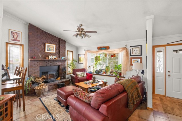 Brick Fireplace with Raised Hearth, Insert & Blower