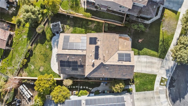 Aerial view of home.