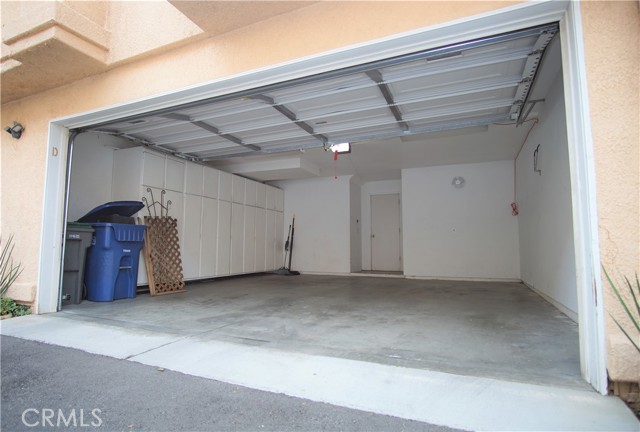 2 Car Garage with Cabinets - Door Open