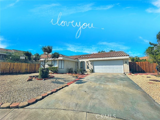 38221 6th Place W Palmdale, California Beautiful Manzanita Heights Home located cul-de-sac street with a Lot size over 12,765 sf with Rv Access. This Charming home features High Cathedral Ceiling with a beautiful fire place in the family room. Unique interior half moon arches leading in the Dining room and Kitchen area. Laminated wood flooring throughout the home for easy up keep. 1 bonus room that can be 4th bedroom if needed. Beautiful Vaulted ceiling in the master bedroom, Easy still shower entrance Master-bath. Huge back with Partial Block wall fence ready to built your imagination from basketball court, Pool Area, and more.....Great Location in West Palmdale adjacent to Palmdale Regional Hospital, Antelope Valley Mall and Shopping centers and Easy Access to the 14freeway. Call for more details...