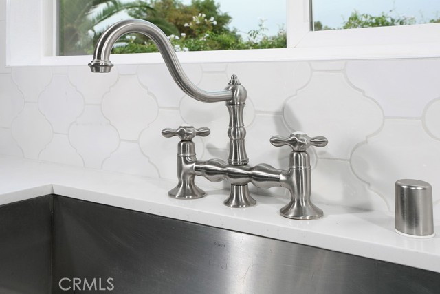 Water Creation® bridge style kitchen faucet