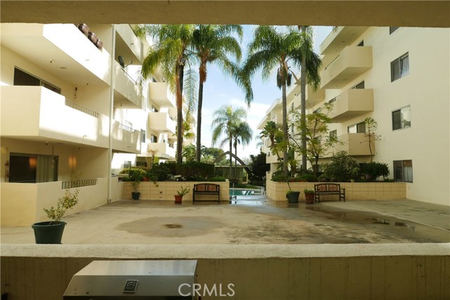 The Courtyard is visible from the patio with an open  view