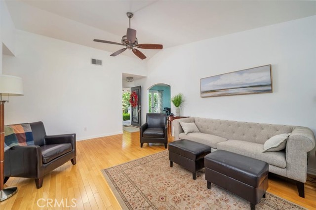 Family room open to dining area.