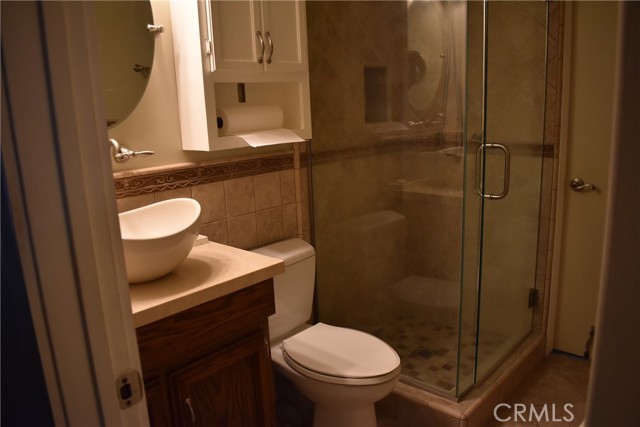 Remodeled bath off Primary Bedroom.