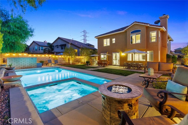 backyard pool and spa