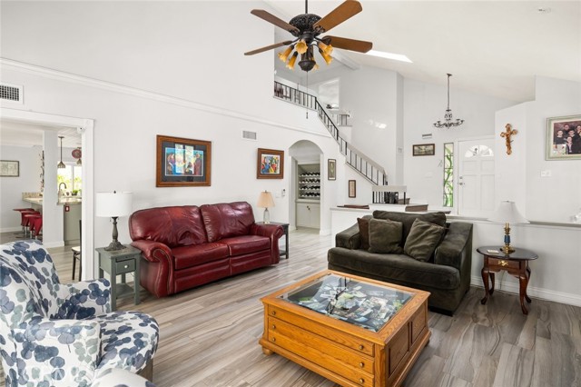 Living Room with Wood look Italian Porcelain flooring