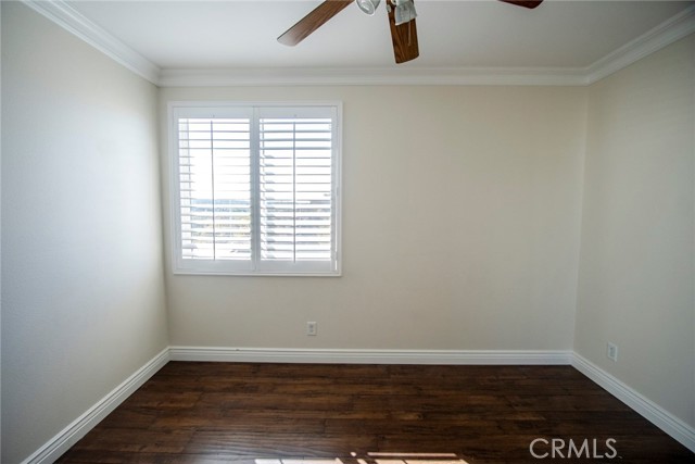 Downstairs bedroom with adjacent full  bathroom