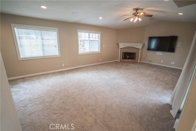 Family room with 2nd fireplace