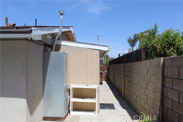 Water Heater & Side walkway