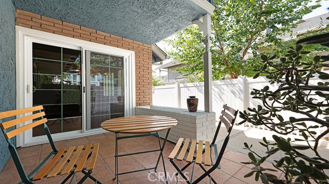 Private Patio off the living room.