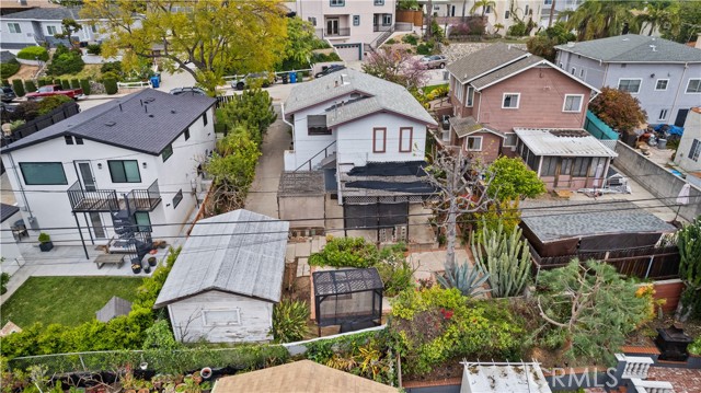 Aerial of the back of the property