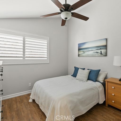 Upstairs Bedroom with Fan and shutters