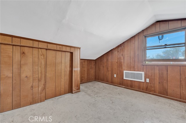 Attic space above garage