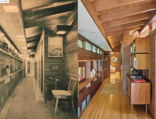 Common area with wood walls and wood ceiling