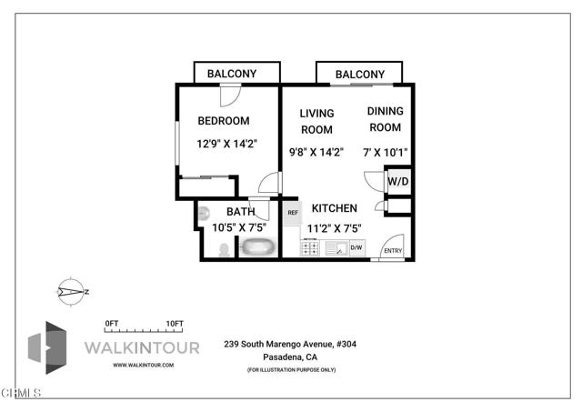 Detail Gallery Image 23 of 24 For 239 S Marengo Ave #304,  Pasadena,  CA 91101 - 1 Beds | 1 Baths