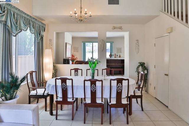 Spacious dining area