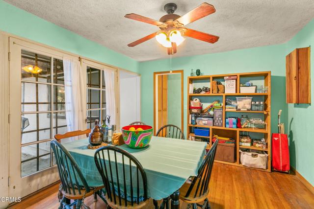 Dining room with doors to patio