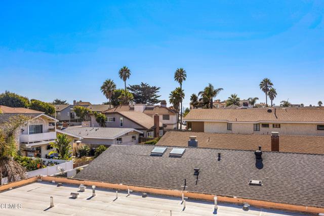 Roof deck with peek-a-boo water view