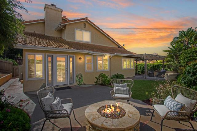 Cocktail hour around the gas fire-pit during Sunset.