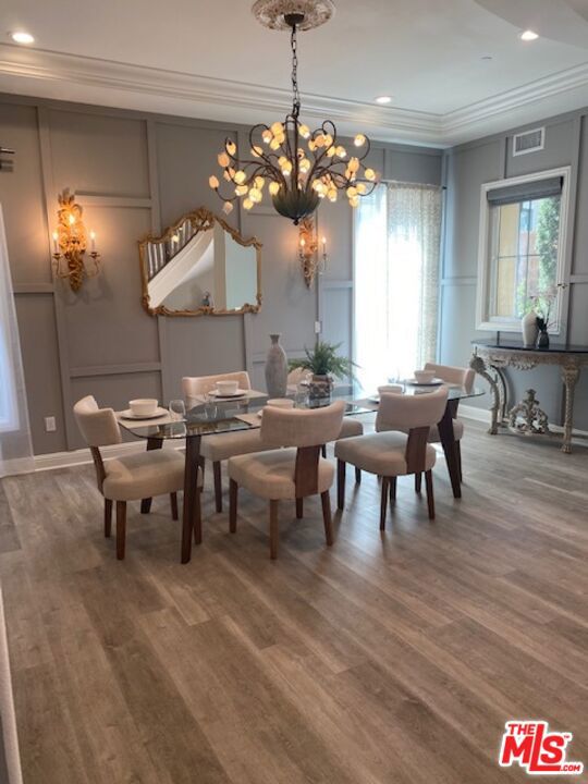 Newly staged dining room
