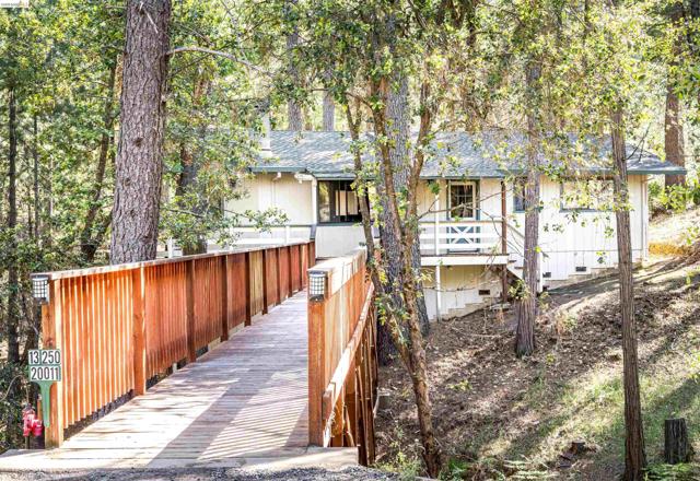 Wood-plank bridge entry