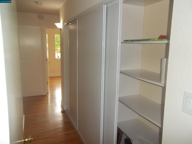 This full length closet was added for additional storage