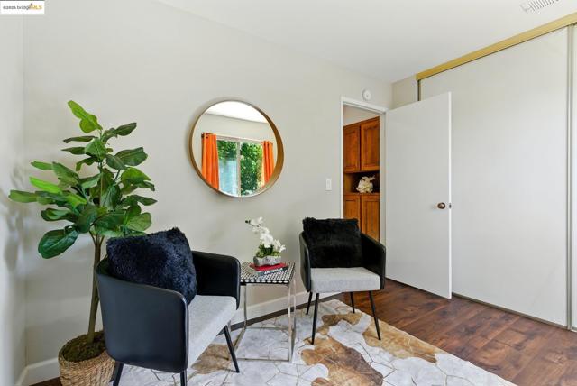 Sitting room with wood finished floors