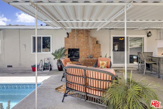 Covered Patio with Built-In BBQ Area