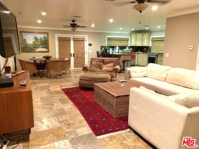 24748 LONG VALLEY Road A Hidden Hills, California Enormous, bright & airy 1,350 sq. foot private entry 2 bed, 1 bath guest house in prestigious guard gated Equestrian Community of Hidden Hills. Spacious open floor plan w/ stone floors in living room & hardwood in the bedrooms. Living room windows overlook the sparkling pool, spa & outdoor BBQ area, all available for use. Large cooks kitchen w/ professional series stove, granite counters & large pantry. Oversized bathroom w/ separate shower & deep soaking tub. Recessed lights on dimmers, ceiling fans & full sized washer & dryer. Ample driveway parking. Almost to the end of Long Valley Rd and the entrance to Ahmanson Ranch, providing amazing hiking & mountain biking trails. Full access to the HH Community Center offering Olympic sized pool, BB & tennis courts. Prefer to rent short term partially or fully furnished. Must love animals as we have horses, chickens & dogs. Additional flat fee $250 for all utilities (gas, electric, water), high-speed internet & DirectTV.