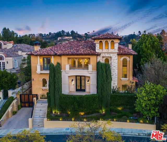 2140 Stratford Circle Los Angeles, California Extremely extravagant Mediterranean Style 16,634 sqft home of 8 beds, 12 baths and a lot size of almost 25,000 sqft. Beautifully located in the most highly sought after prestigious 24-hour guard-gated community in BEL AIR CREST. This remarkable dream home boasts a grand entry, brilliant bright interior with elegant accents. The upstairs hallway features a cathedral style ceiling. A gorgeous Master bedroom and a separate HIS & HERS master bath and private balcony. Theres more to love from a convenient Elevator, a superb 8+ Car garage, Spa, Gym, theater, wine room, designer pool, Gourmet kitchen, and expansive entertainment areas. Enjoy privacy and excellence with all the great amenities for residents in the Bel Air Crest Community. You will live amongst breathtaking canyon views complete with tennis courts, a community pool, childrens playground, large clubhouse with fitness center, basketball, dog park and hiking! Close proximity to major freeways. A must see!