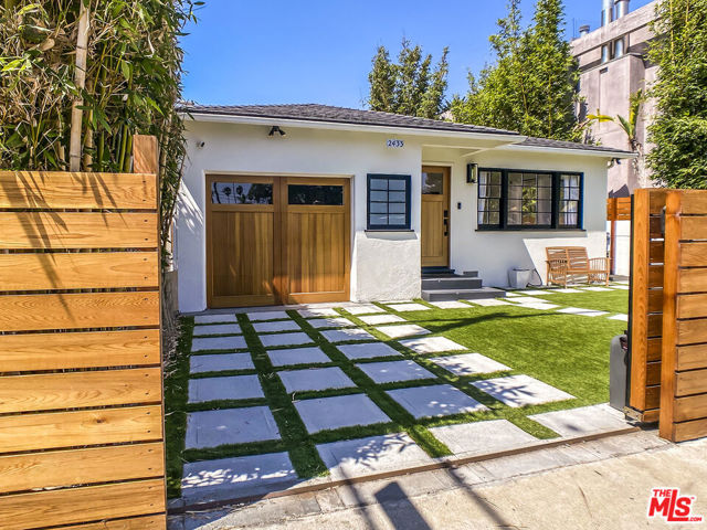 2433 Wilson Avenue Venice, California Tucked away in an ideal sunny corner location in the ever popular Silver Triangle. This stylishly remodeled gem has many custom finishes throughout. Upon arrival past the custom wood gates, you enter to a beautiful front garden with custom pavers and synthetic grass. With a welcoming entry the home is adorned with rich hardwood floors, a warm inviting living room with pitched ceiling and skylights. The generous size kitchen with top of the line appliances, 6 burner Viking, and a commercial grade refrigerator. Fab redone baths with matt black finishes with partial glass , water filtration system Gorgeous stone counters and classic subway back splash Exiting to the breezeway the garage has custom cladding. Detached ADU creative space with stairway leading to beautiful sundeck to enjoy ocean breeze and sunset views. Generous 3,830 lot size
