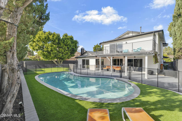 Lush private backyard