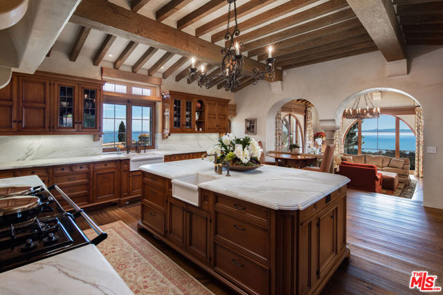 Kitchen and family room