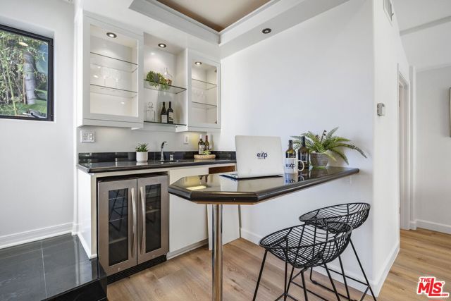 Wet bar in family room