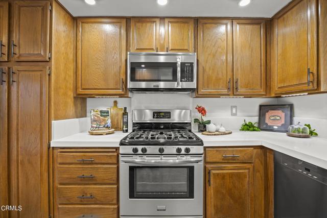 Kitchen with SS Microwave & SS Oven