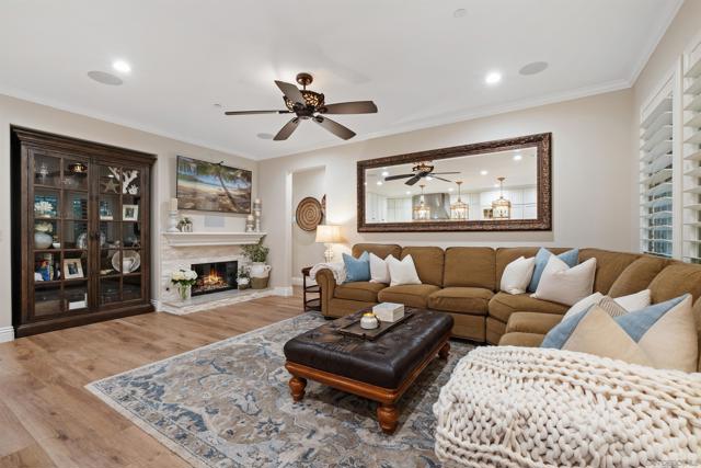 The Great Room off of the kitchen with an amazing surround sound system (Sonance speakers), providing an unbelievable home theatre experience!