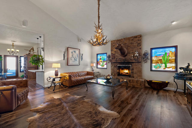 Wood Floors + Fireplace