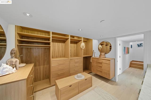 Spacious closet featuring light wood finished floors