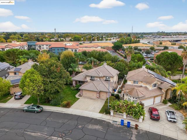 Aerial view of residential area