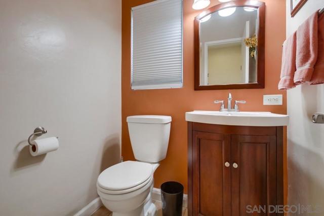 Powder room off kitchen!