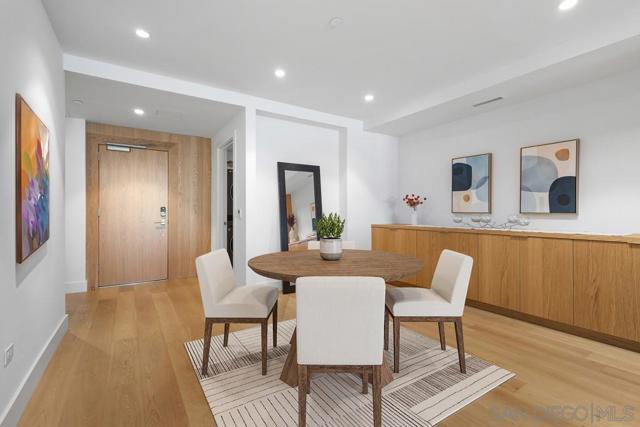 Virtually staged dining area.