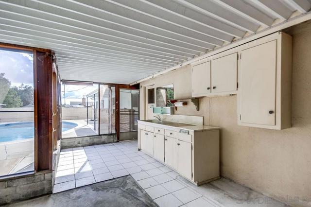 Great prep area with sink!